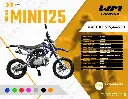 Motocicleta Cross Mod. MINI125 , Color Azul