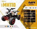 Cuatrimoto  Mod. MH110, Color Blanco/Rojo