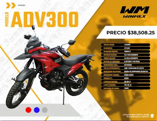 [MOTE-ADV300-018] Motocicleta  Mod. ADV300, Color Gris