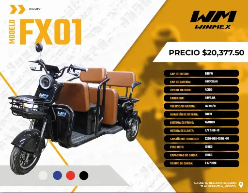 [TRIE-FX101-018] Scooter Electrico  Mod. FX101, Color Gris