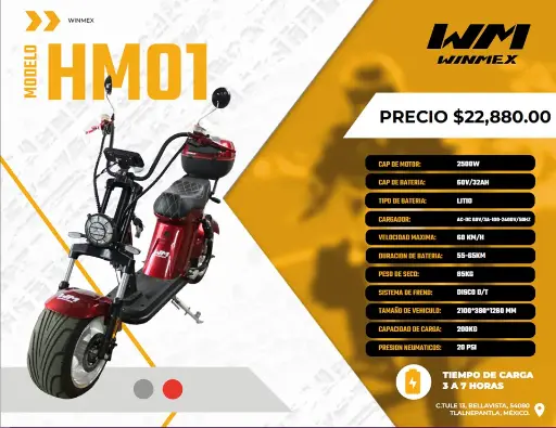 [MOTE-HM01-018] Motocicleta  Mod. HM01, Color Gris