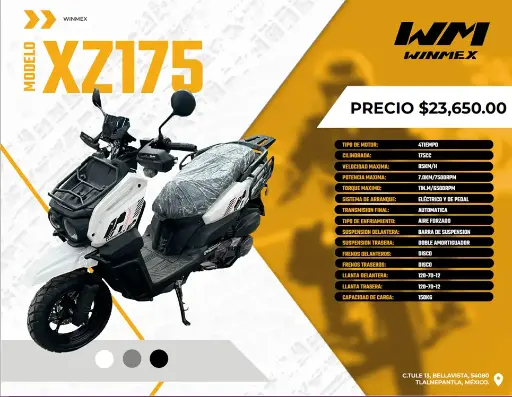 [MOTE-XZ175-025] Motocicleta  Mod. XZ175, Color Negro Mate